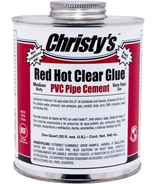 RH-RHCV-QT Red Hot Glue Clear - GLUE, PRIMER, LUBRICANTS, TAPE, SEALANT